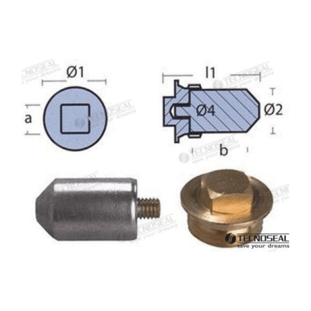 MF-TEN00716T - ANODO REFRIG. VOLVO C/TAPON