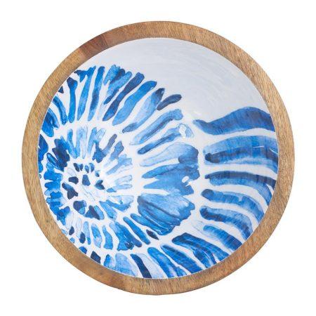 Bol de Madera Interior Esmaltado Concha Ø: 24,5 cm - H: 9,5 cm