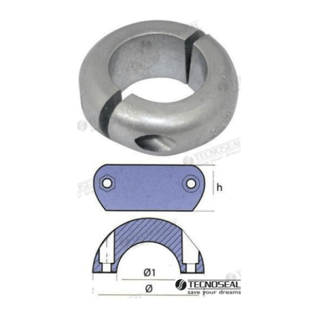 MF-TEN00550 - COLLAR PLANO ZINC 19MM.