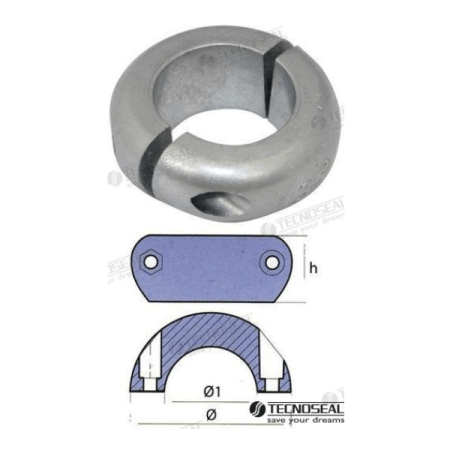 MF-TEN00554 - COLLAR PLANO ZINC 28,6MM.