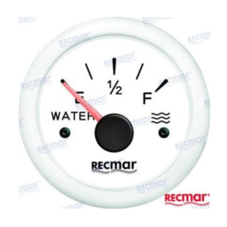 Indicador Nivel Agua Europeo 0-190º Blanco