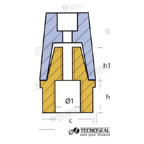 ten0041000 Ánodo Radice Completo Zinc Eje 22Mm