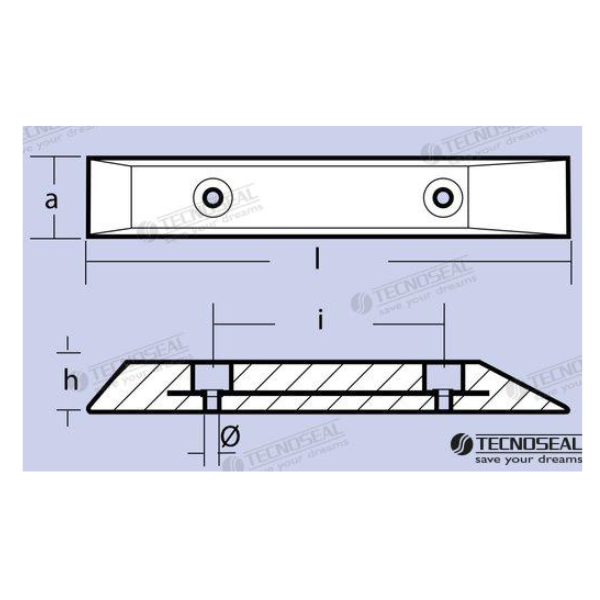ten0068000 Ánodo Magnesio Bigliani 500Mm.