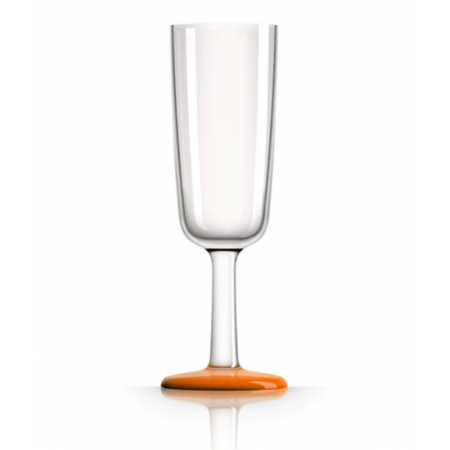 Copa De Champán Naranja - 180 Ml - H 185 X Ø 65 Mm