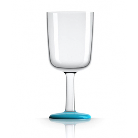 Copa De Vino Azul Laguna - 300 Ml - H 165 X Ø 65 Mm
