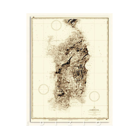 Mapa Histórico De La Isla De Cerdeña - Isla De Cerdeña Histórica