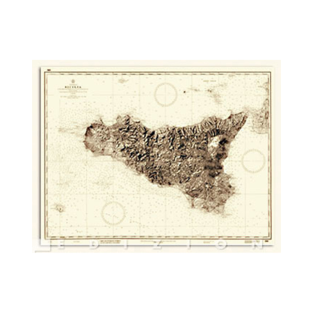 Mapa Histórico De La Isla De Sicilia - Mapa Histórico De La Isla De Sicilia