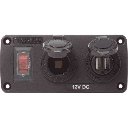 Panel - Toma - 2 Puertos Usb - Interruptor