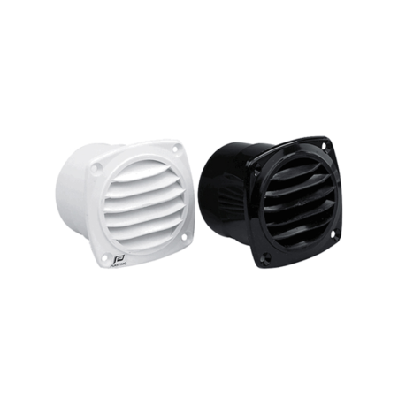 Ventilaciones Redondas Con Brida - Ventilaciones Redondas De Plástico Negro Mm.82X82