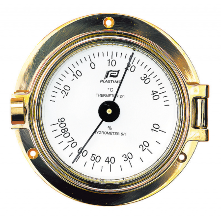 Termohigrómetro Ø Mm.120 - Termohigrómetro De Latón Pulido