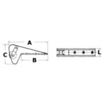 Osculati Puntera de Proa Aluminio Bruce/Trefoil