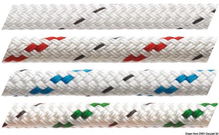 MARLOW Cuerda doble trenza blanca con mota
