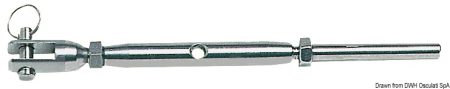 Tensores torneados con terminal a presión para cables de acero inoxidable