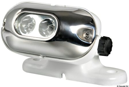 Luz LED con soporte ajustable.