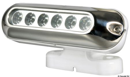 Luz LED con soporte ajustable.