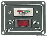 Panel con tester para 2 baterías e interruptor de activación.