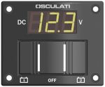 Panel con tester para 2 baterías e interruptor de activación.