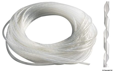 Bobina de cableado fabricada en polietileno blanco.