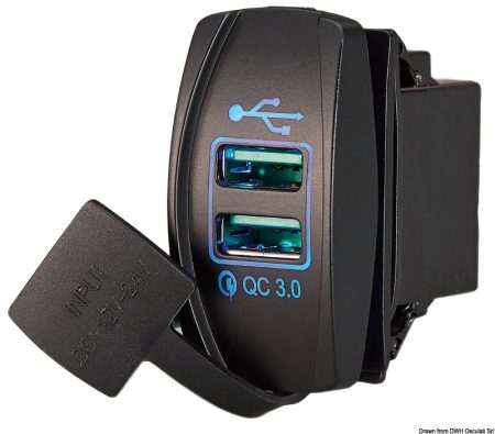 Enchufe de corriente de doble puerto USB
