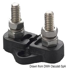 Uniones de postes de potencia para cables eléctricos.