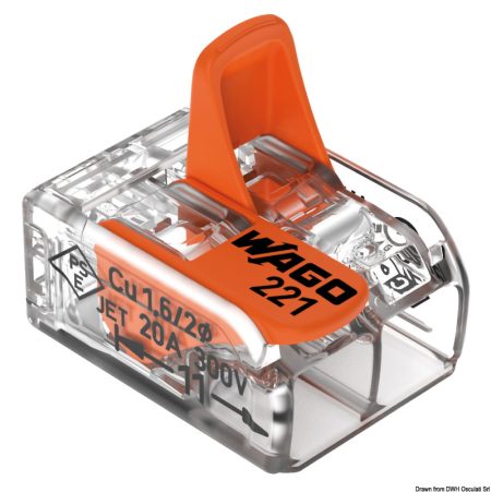 Conectores de empalme WAGO® serie 221 con apertura/cierre a presión