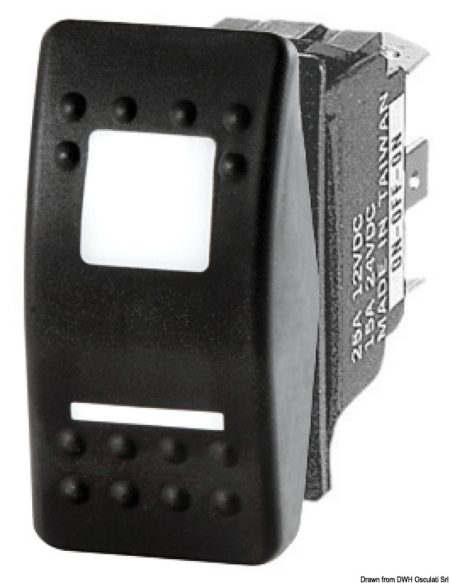Interruptor basculante Marina R II de doble LED, estanco IP56