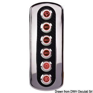 Paneles retroiluminados de fibra de carbono para interruptores Flat