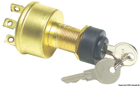 Llave de encendido estanca Contacto Clausor Starter con Llave 4 Polos