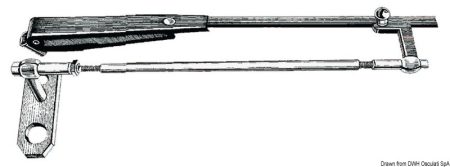 Brazo de paralelogramo de acero inoxidable para limpiaparabrisas.