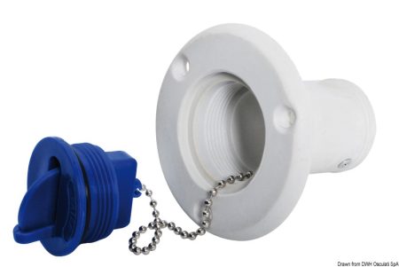 Tapones de combustible blancos de nailon/fibra de vidrio, fabricados según las normas CE
