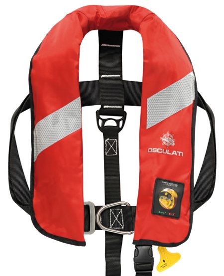 Chaleco salvavidas autoinflable de seguridad con inflado hidrostático HAMMAR - 150 N (EN ISO 12402-3)