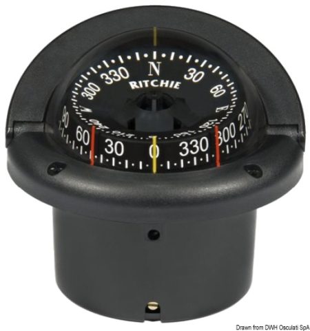 Brújulas RITCHIE Helmsman 3'' 3/4 (94 mm) con compensadores e iluminación nocturna