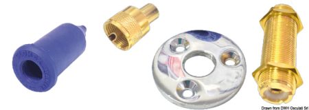 Guiacabos de cubierta de 5 cm en color dorado.