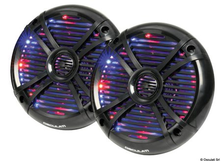 Altavoces de 2 vías con luces LED multicolores programables
