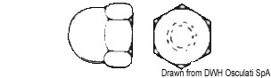 Tuerca hexagonal con sombrerete UNI 5721 DIN 1587