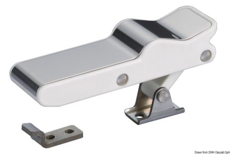 Cerradura antivibración para taquilla con tapa de acero inoxidable.