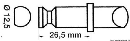 ● Tintero con soporte de agarre para chumacera para remos con un diámetro de 35 mm ● Dimensiones: 12,5 x 26,5 mm