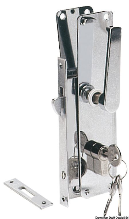 Cerradura de empotrar para puerta corredera con llave tipo Yale