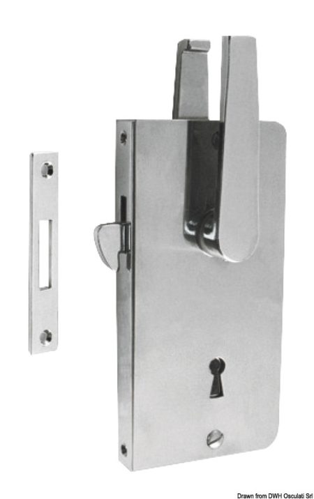 Cerradura de empotrar para puerta corredera con llave tradicional
