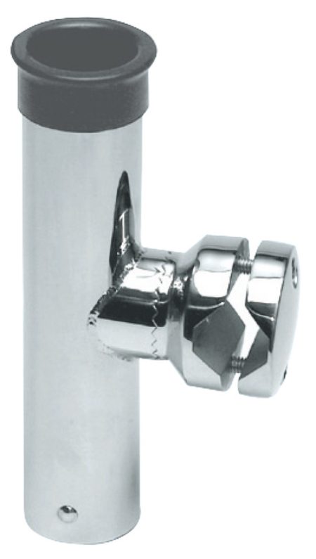 Soporte para caña de pescar para montaje en tubería.