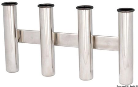 Soporte para caña de pescar de acero inoxidable.