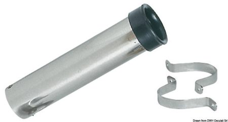 Soporte para caña de pescar de acero inoxidable para montaje en mamparo, versión fija