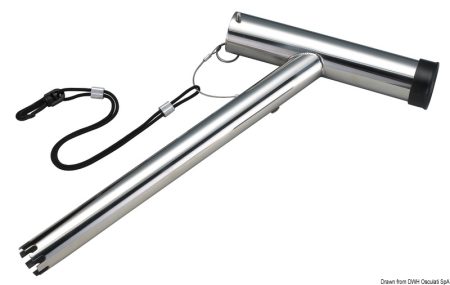 Porta cañas de pescar tubular elevado