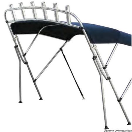 Soporte para cañas de pescar para toldos.