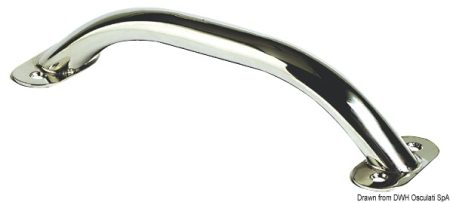 Pasamanos de tubo ovalado con tornillos.