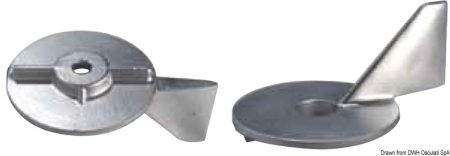 Pata de ánodo para motores fueraborda 50/75 HP