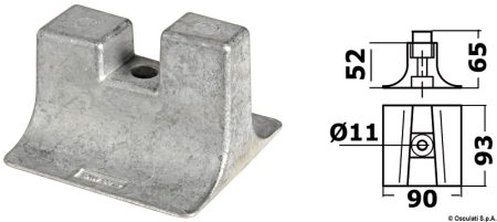 Pata de ánodo YAMAHA 300/450 HP