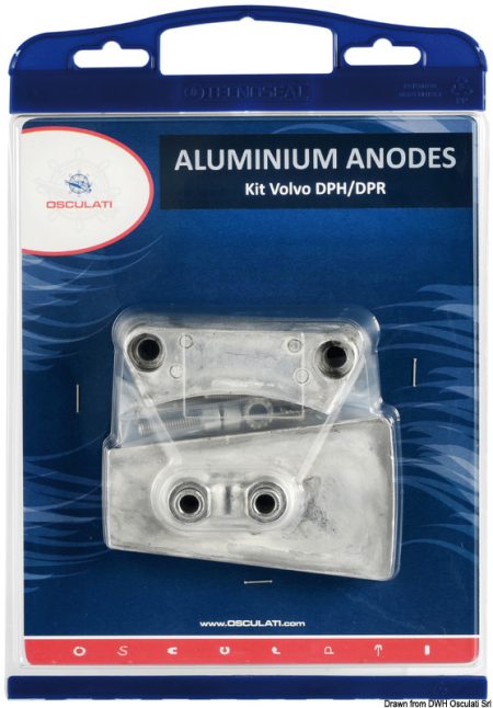 Kit de ánodos para motores Volvo, intercambiables con los originales.