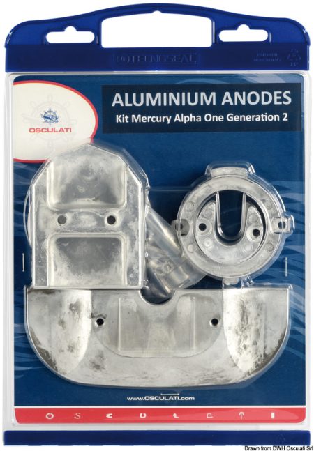 Kit de ánodos para Mercruiser, intercambiables con los originales.