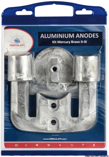 Kit de ánodos para Mercruiser, intercambiables con los originales.